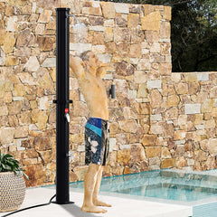 SWANEW Solardusche 20/35/40 Liter Solar Gartendusche Inkl. Schutzhaube und 180° Regenduschkopf, bis 60°C, 50 PSI Wasserdruck, ohne Stromanschluss, fĂŒr den Garten Urlaub und Camping