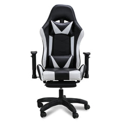 SWANEW Bürostuhl Gaming Stuhl, Ergonomischer Computerstuhl, Gaming Chair mit Fußstütze, Lendenkissen und Kopfkissen, 150 kg Belastbarkeit