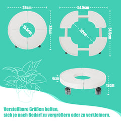 Pflanzenroller rund, verstellbar 38–54 cm