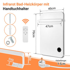 SWANEW Infrarotheizung, Wandheizung Elektroheizung, Touch Heizpaneel 400W/600W