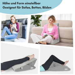 SWANEW Lesekissen Keilkissen Dreieck Rückenkissen Multifunktional Nackenrolle für Bett Sofa Büro
