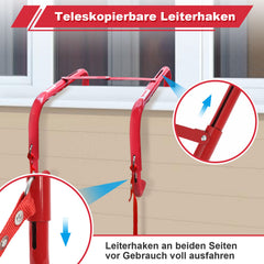 SWANEW 4,5m Faltbare Feuerleiter, EN1147 Zertifiziert, Rettungsleiter, TragfÀhigkeit 450KG