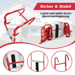 SWANEW 4,5m Faltbare Feuerleiter, EN1147 Zertifiziert, Rettungsleiter, TragfÀhigkeit 450KG
