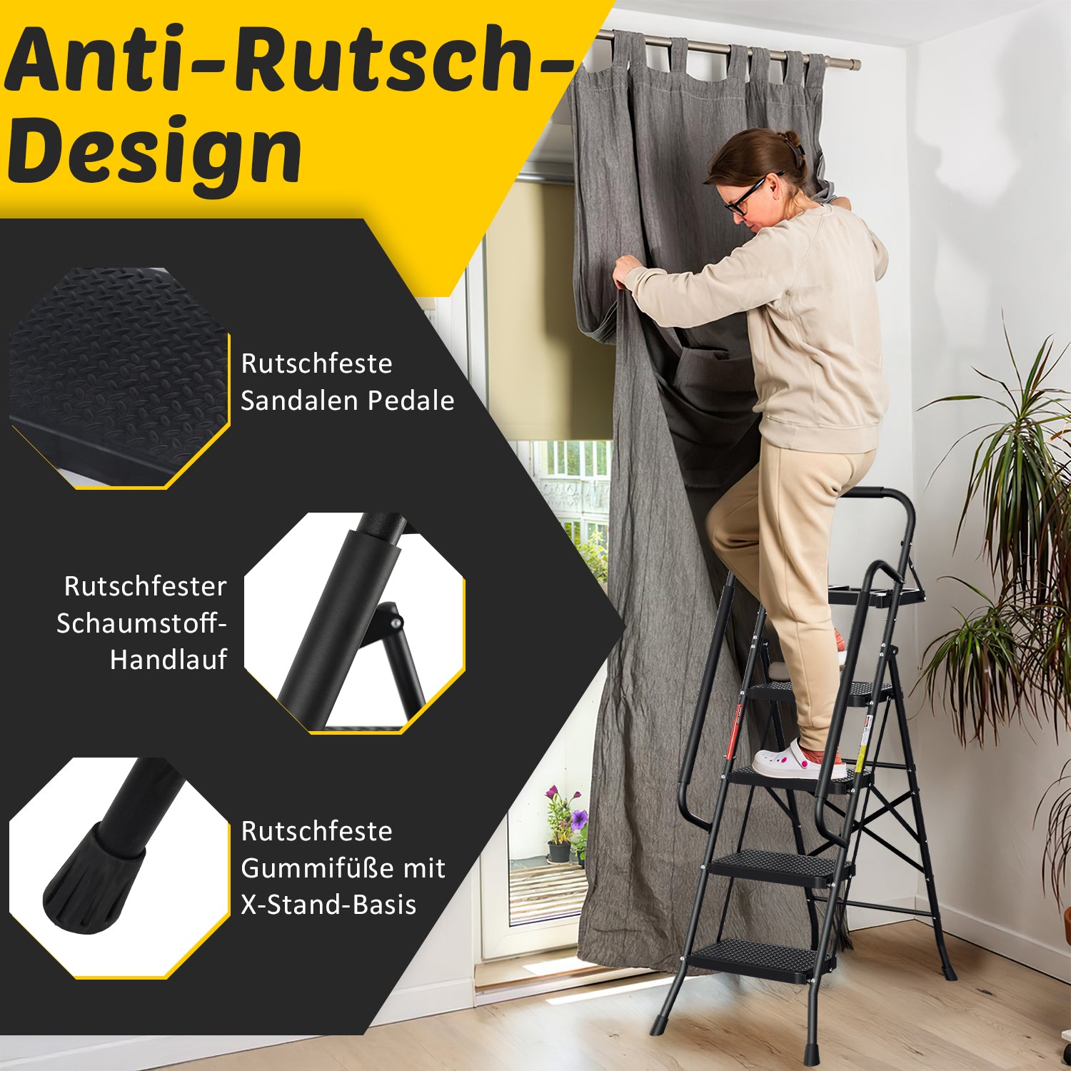 Trittleiter klappbar 4/5 Stufen