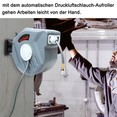 SWANEW Druckluftschlauch Aufroller, Druckluftschlauchtrommel Automatik, 1/4" Anschluss