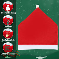SWANEW 6/12er Set Weihnachten Stuhlhussen, Stuhlbezüge, stuhlüberzug Stretch