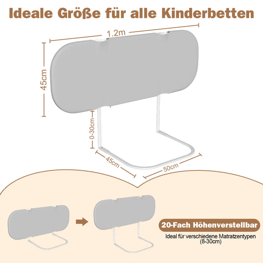 SWANEW Bettgitter klappbar – höhenverstellbarer Rausfallschutz & Bettschutzgitter für Kinderbett, Reisebett und Familienbett, 120/150/180 cm