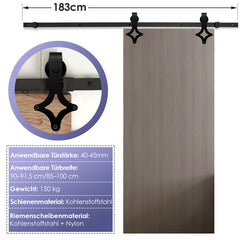 Schiebetürbeschlag Diamant 183/200 cm