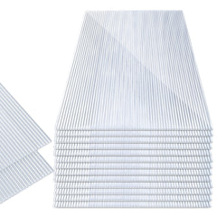 SWANEW 14× Polycarbonat Hohlkammerstegplatten 4 mm – UV-beständige Doppelstegplatten 60,5×121 cm mit 50 Stück W-Clips & 50 Stück Z-Clips – Ideal für Gewächshaus, Garten & Überdachung