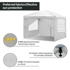 Faltpavillon 3×3 m wasserdicht