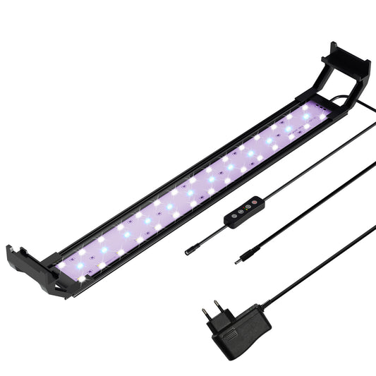 SWANEW LED Aquarium Beleuchtung, 16W/20W/25W, Aquariumbeleuchtung Weiß Blau, Aquarium Lampe mit Verstellbarer Halterung, für 90cm-120cm Süßwasser-Aquarien