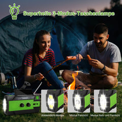 SWANEW Kurbelradio, Solar Radio, Tragbare Notfallradio 4000mAh Wiederaufladbare Powerbank Batteriebetrieben mit LED Taschenlampe & Leselicht, SOS-Alarm fĂŒr Outdoor Camping
