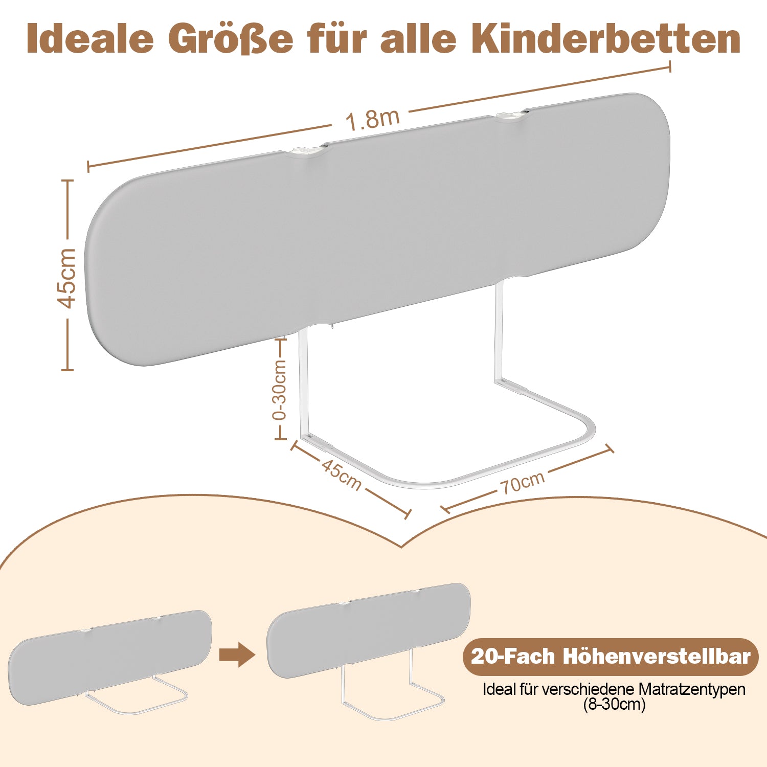 Kinderbettgitter Tragbar für Reisen