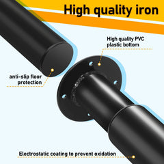 4er-Set Tischbeine Metall Schwarz – Höhenverstellbar 710–1100 mm