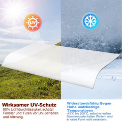 Transparent Polycarbonat Haustürvordach 40x80cm