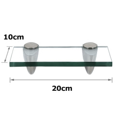 SWANEW Glasablage Glasregal, Glas Wandregal Klarglas mit 8mm ESG Sicherheitsglas und Halterung, Duschregal/Badablage