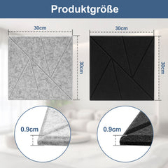 Akustikpaneele selbstklebend 30×30×0,9 cm