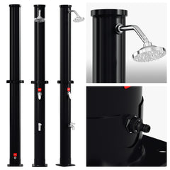 SWANEW Solardusche 20/35/40 Liter Solar Gartendusche Inkl. Schutzhaube und 180° Regenduschkopf, bis 60°C, 50 PSI Wasserdruck, ohne Stromanschluss, fĂŒr den Garten Urlaub und Camping