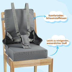 SWANEW Sitzerhöhung Stuhl Kind, Faltbar Stuhl Lifter, sitzkissen kinder mit Rückenlehne