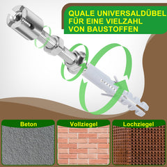 SWANEW Rankhilfe, Edelstahl Drahtseil, , Rankseilsystem Set 12M, mit Wandhaltern und 3mm Stahlseil, für Kletterpflanzen