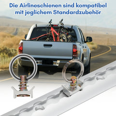 SWANEW Airlineschiene, Aluminium halbrund Airline, Zurrschienen, für Wohnmobile und LKW