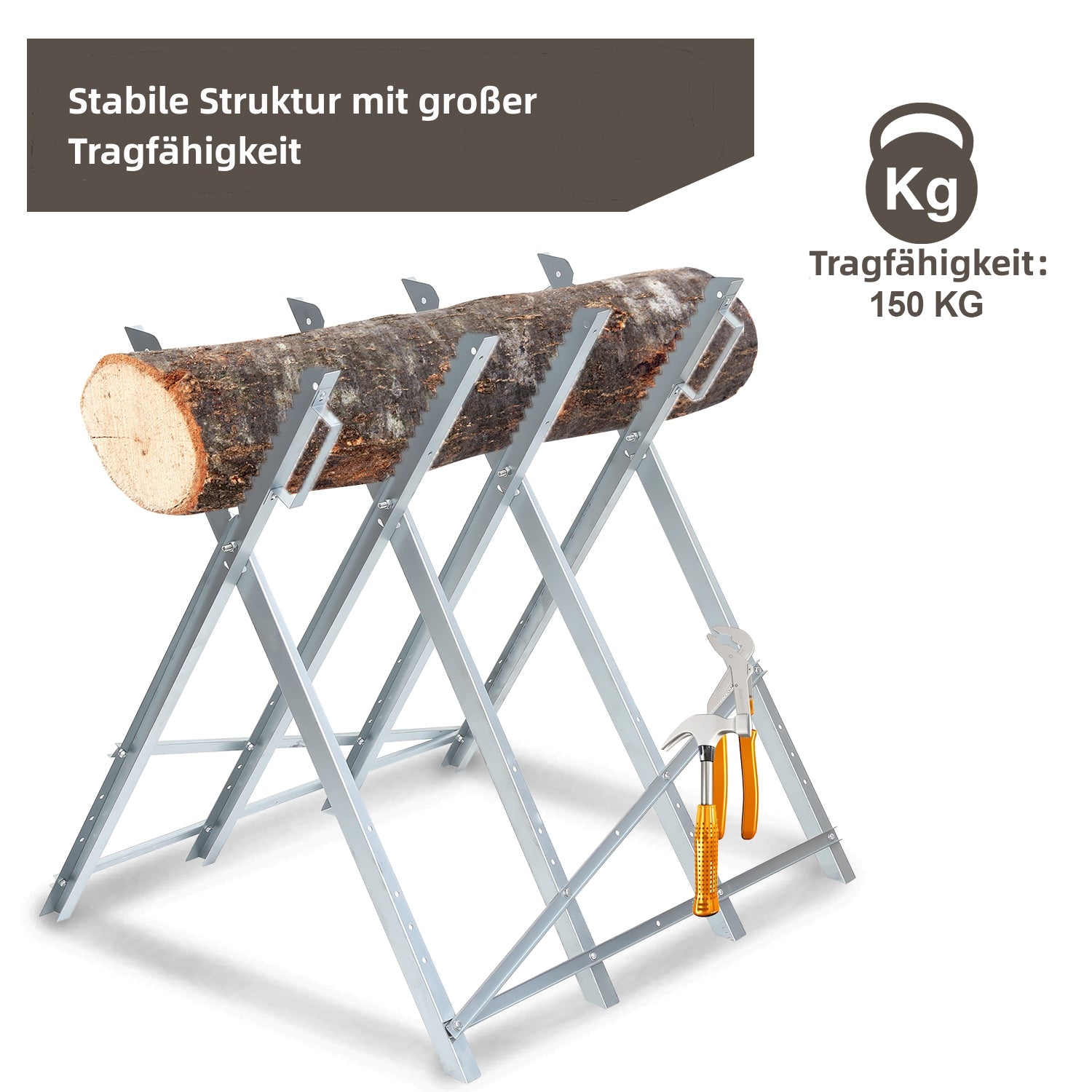 Sägebock Metall verzinkt 81x80x80cm