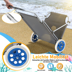 SWANEW Sonnenliege Alu mit 2 RĂ€dern klappbar Strandliege Gartenliege