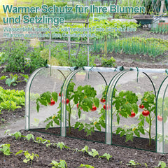 SWANEW Foliengewächshaus Frühbeet Transparent PVC, Gemüse Tomatenhaus Gewächhäuser mit Reißverschluss 270 × 90 × 90cm
