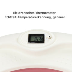 SWANEW Faltbare Baby Badewanne Babywanne mit Thermometer, Badekissen, Haarwaschbecher, babybadewanne, Babybadewanne mit gestell ab 0-3 Jahre