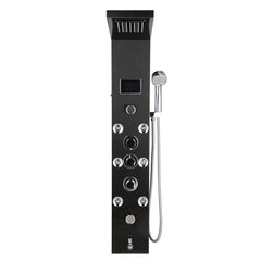 SWANEW 6-in-1 LED Duschpaneel mit Armatur, Edelstahl 304 DuschsÀule mit 5 Duschfunktionen, Wandmontage