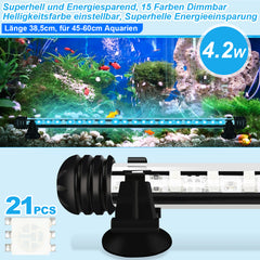 SWANEW LED Aquarium Beleuchtung18cm-112cm Aquarium Lampe RGB Aquariumleuchte