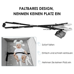 SWANEW Baby Wickeltisch Klappbar, Wickelkombination, mit 4 Rollen