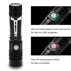 SWANEW 2x Super hell Taschenlampe LED Taschenlampen Taktisches Fackel USB 18650 Akku Batterie Flashlight wiederaufladbare