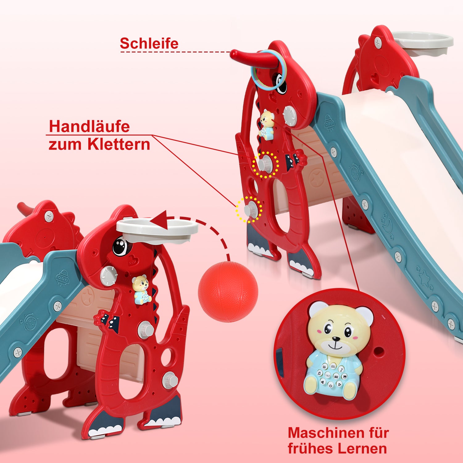 4-in-1 Kinderrutsche faltbar