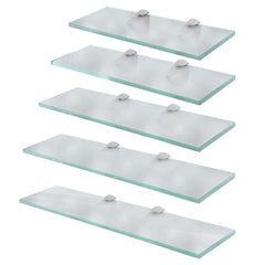 SWANEW Glasablage, Glasregal, Wandregal, 20-60cm Badregal, Mattglas/Klarglas