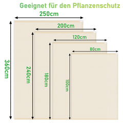SWANEW Winterschutz für Pflanzen 100g/㎡, mit Reißverschluss & Kordelzug, Frostschutz für Kübelpflanzen Überwinterung und Obstbaum
