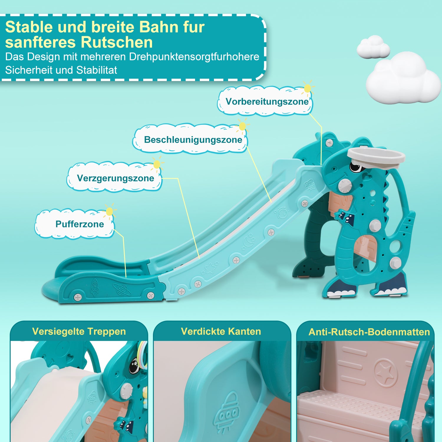 4-in-1 Kinderrutsche faltbar