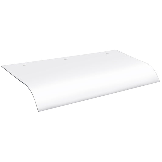 SWANEW Vordach für Haustür 40x80cm, Überdachung gekrümmt Pultvordach, Transparent Polycarbonat Haustürvordach, UV-resistent Regenschutz