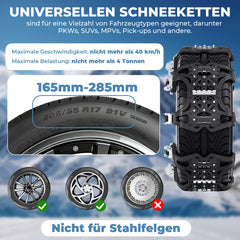 SWANEW 6/12tlg Schneeketten, Auto Anfahrhilfe, Reifenkette Anti-Rutsch