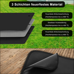 SWANEW Grillmatten, Grillmatte Grillmatten fĂŒr Gasgrill, Grillschutzmatte fĂŒr Holzkohle, Extra GroĂe Outdoor BBQ Matte, Bodenmatte Grill Matten fĂŒr Gasgrill