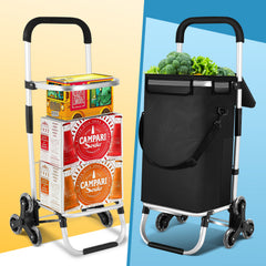 SWANEW Einkaufstrolley, klappbar, Einkaufswagen, Handwagen Kühlfach, 40L