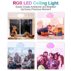 SWANEW 24W LED Deckenleuchte mit Sternenhimmel-Effekt, Deckenstrahler Fernbedienung und RGB-Farbwechsel