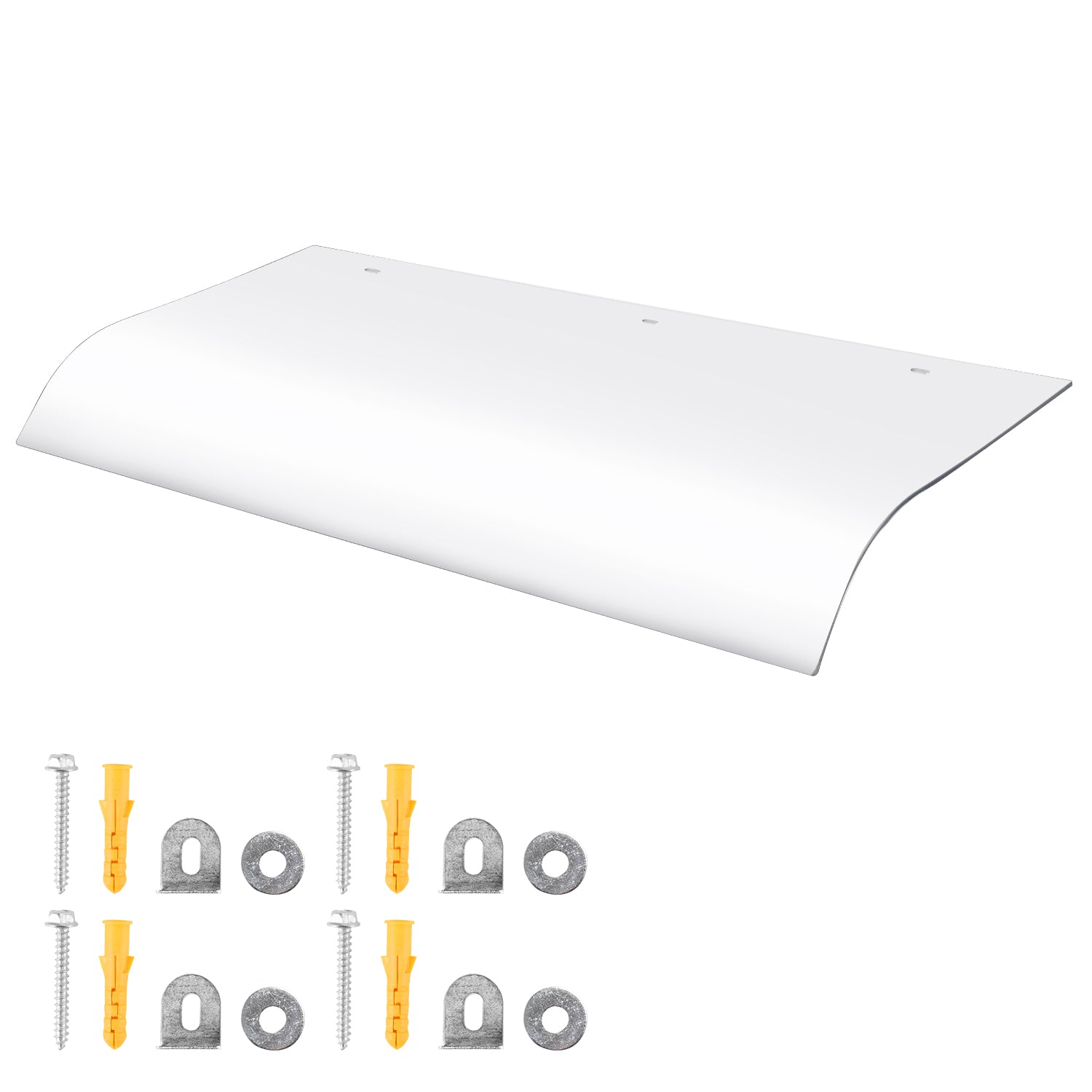 Transparent Polycarbonat Haustürvordach 40x80cm