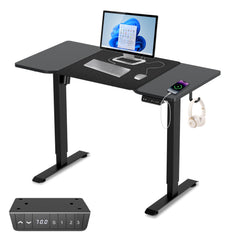 SWANEW Schreibtisch, Elektrischer Höhenverstellbarer Tischgestell 3 Memory-Steuerung, Mit Tischplatte, Standing Desk