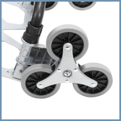 SWANEW Treppensteiger sackkarre klappbar, bis 75kg, Transportkarre extra Langer Teleskopgriff 100 cm, Aluminium treppensackkarre