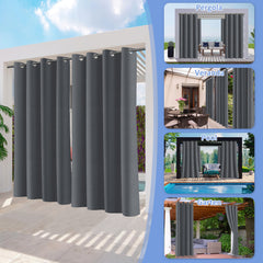SWANEW Outdoor Vorhang, Garden Outdoorvorhänge, Sichtschutz & Sonnenschutz Outdoor Gardinen, mit Ösen
