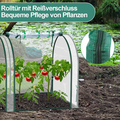 SWANEW Foliengewächshaus Frühbeet Transparent PVC, Gemüse Tomatenhaus Gewächhäuser mit Reißverschluss 270 × 90 × 90cm