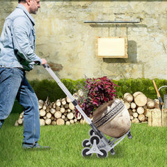 SWANEW Treppensteiger sackkarre klappbar, bis 75kg, Transportkarre extra Langer Teleskopgriff 100 cm, Aluminium treppensackkarre