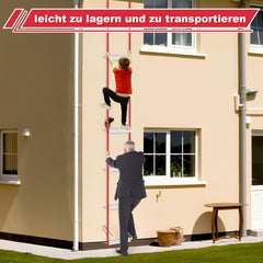 SWANEW 4,5m Faltbare Feuerleiter, EN1147 Zertifiziert, Rettungsleiter, TragfÀhigkeit 450KG