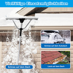 SWANEW Photovoltaik Schneeschieber, Aluminium Schneeschaufel, Dachräumer, 196-636cm